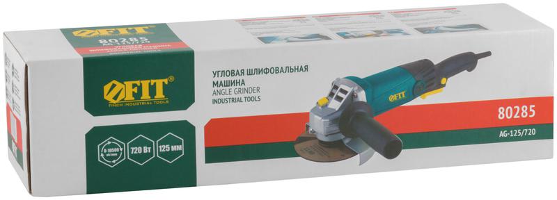  Машина шлифовальная угловая 720Вт 0-10500об/мин; КлК 125мм; регулировка оборотов FIT 80285 фото в каталоге от BTSprom.by