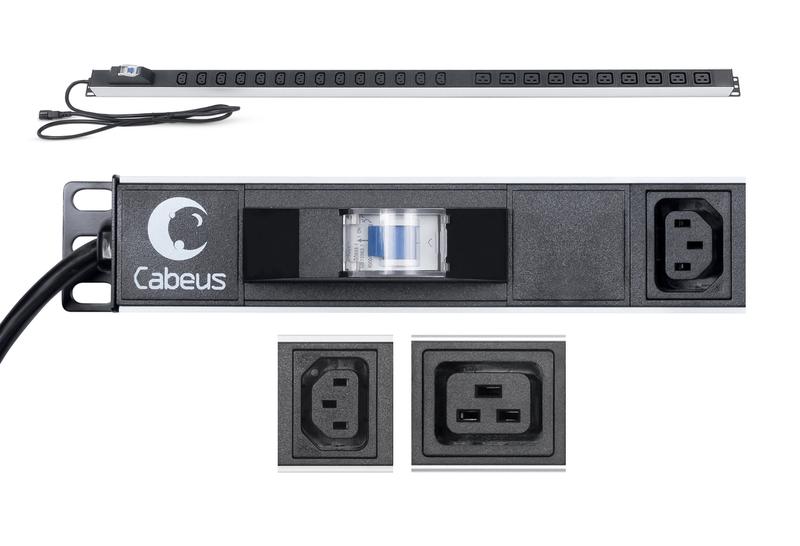 блок розеток для 19дюйм шкафов pdu-16-14c13-10c19-b-c14 вертик. 10 розеток iec 320 c19 14 розеток iec 320 c13 10а автомат защиты алюм. корпус шнур с вилкой iec 320 с14 2м cabeus 9553c от BTSprom.by