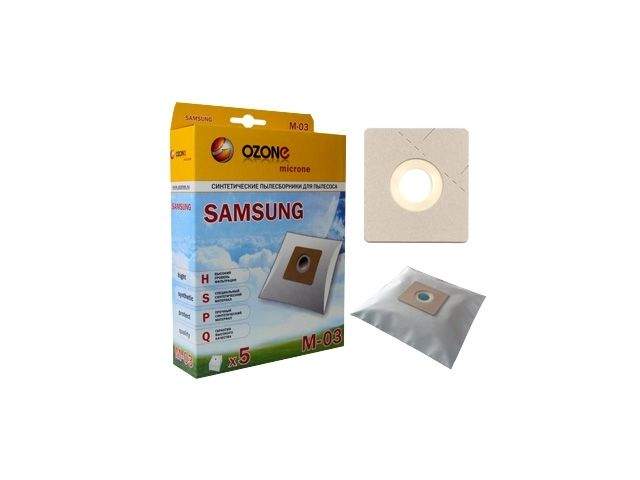 мешок для пылесоса синтетический одноразовый ozone m-03 (5 шт.) (samsung) m-03 от BTSprom.by