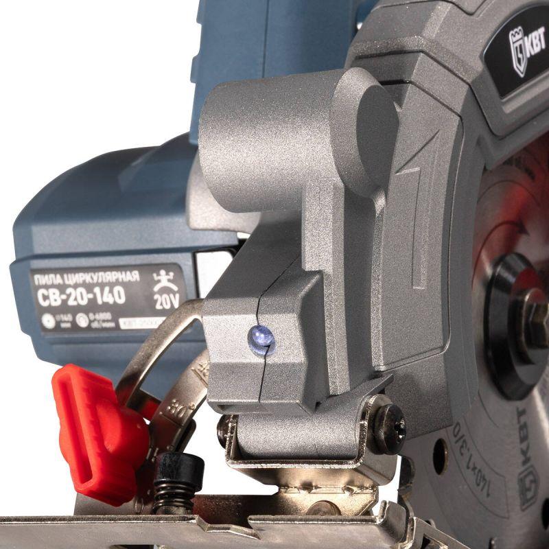  Пила циркулярная аккумуляторная CB-20-140 (без АКБ и заряд. устр.) КВТ 104540 фото в каталоге от BTSprom.by