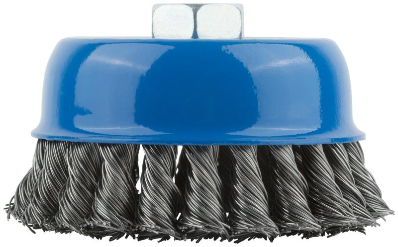  Корщетка тип "чашка" гайка М14 стальная витая проволока 100мм MOS 38953М фото в каталоге от BTSprom.by