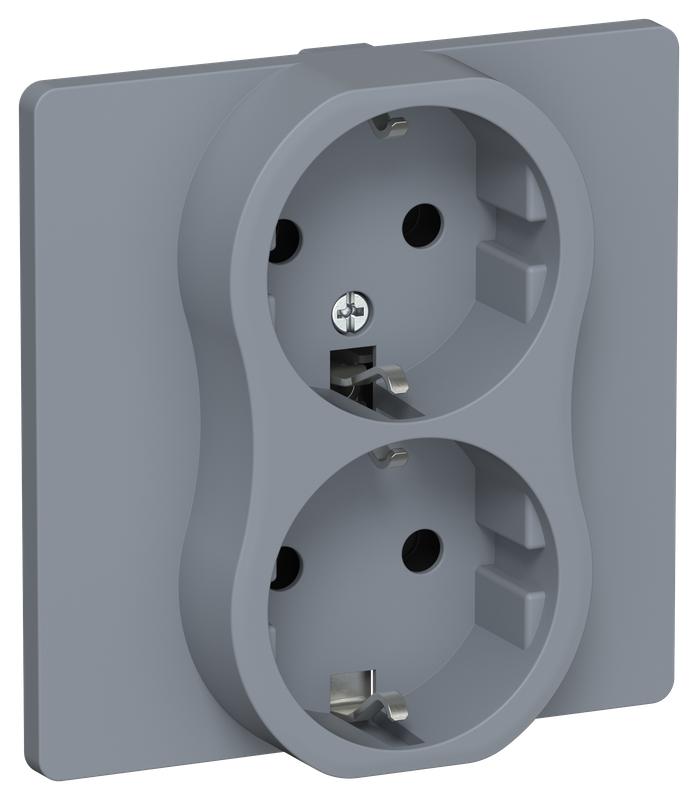 розетка 2-м сп flite рс12-1-к-флм 16а с заземл. без защ. шторок безвинтовое крепление в сборе механизм маренго iek fi-r21c-16-1-k35 от BTSprom.by