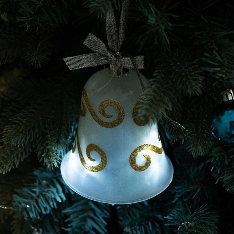 игрушка на елку "светящийся шар" lblfs1-10b-2 10см на батарейках 2аа бел. (упак.24 шт) shlights 4610003329525 от BTSprom.by