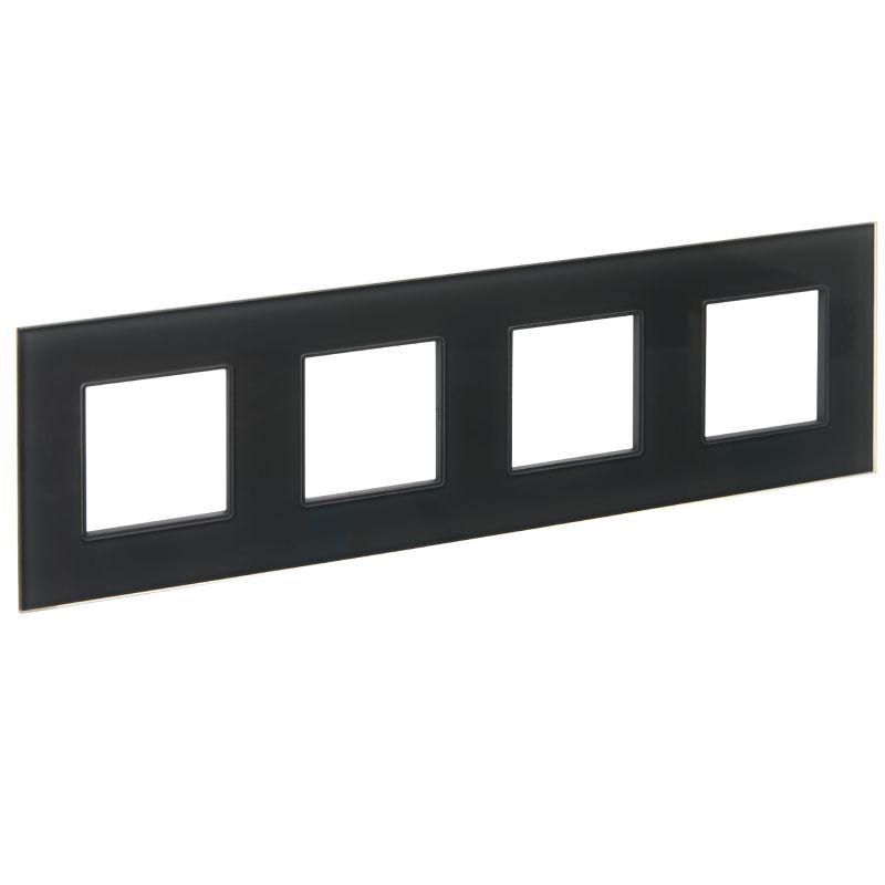 рамка 4-м skandy sk-f24g стекло графит iek sk-m42-g-k53 от BTSprom.by