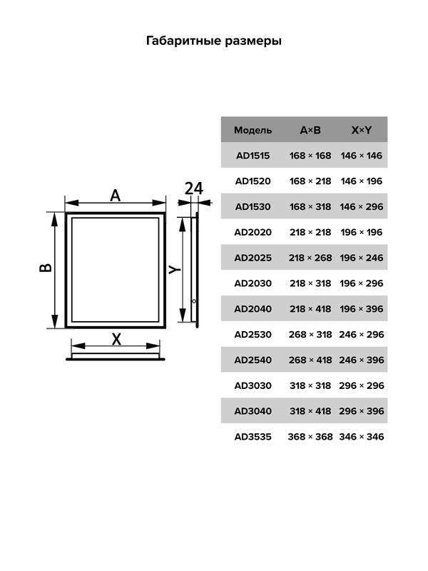 люк ревизионный auramax era ad2540 от BTSprom.by