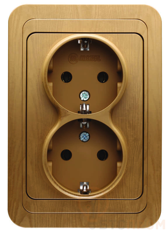 Розетка 2-м СП Mimoza 16А IP20 с заземл. дуб Makel 24282 фото в каталоге от BTSprom.by  Розетка 2-м СП Mimoza 16А IP20 с заземл. дуб Makel 24282 фото в каталоге от BTSprom.by