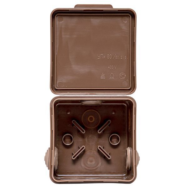  Коробка распаячная КМР-030-031 с крышкой 80х80х50 7 мембранных вводов IP54 темн. дерево PROxima EKF plc-kmr-030-031-t фото в каталоге от BTSprom.by