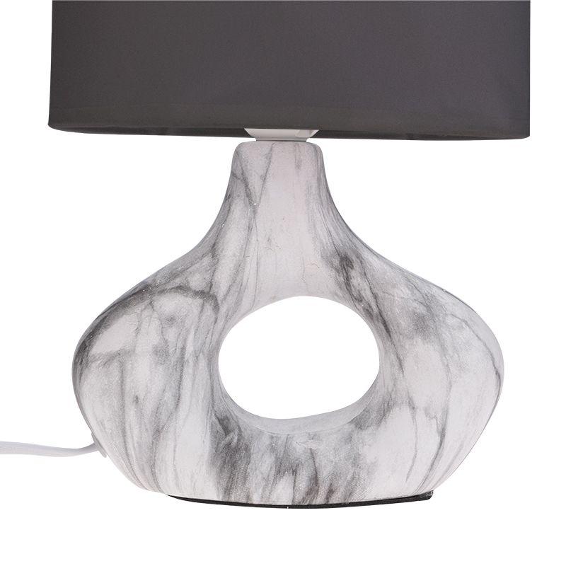  Светильник декоративный настольный Форте основание кольцо под бел. мрамор черн. абажур Е27 60Вт Rexant 603-1026 фото в каталоге от BTSprom.by