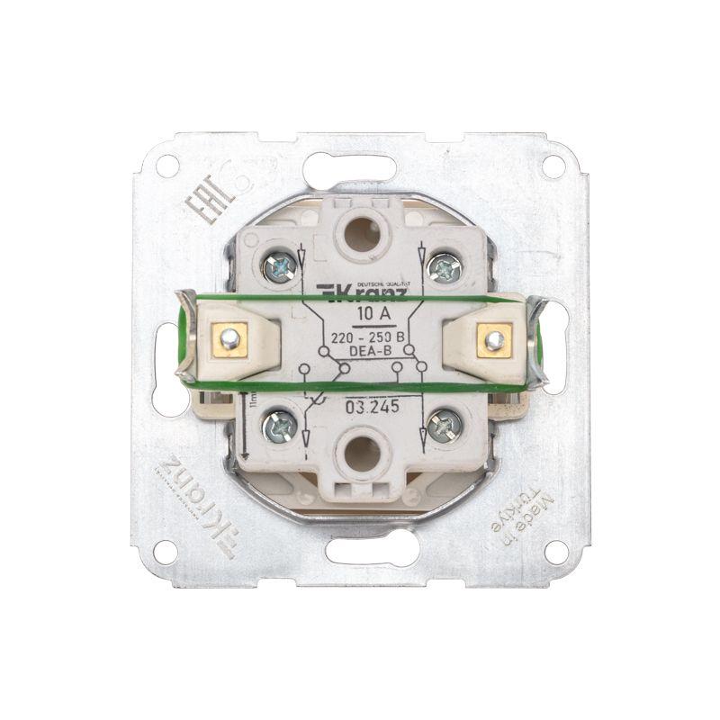  Переключатель перекрестный 1-кл. СП DEA 10А механизм беж. Kranz KR-78-0238 фото в каталоге от BTSprom.by