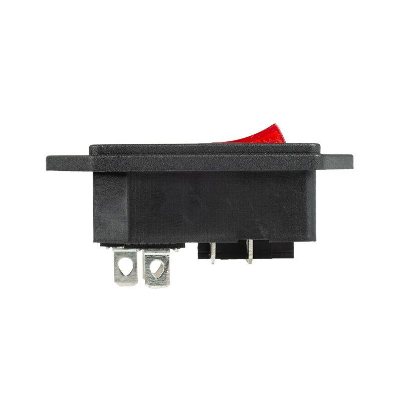  Выключатель клавишный 250В 6А (4с) ON-OFF подсветка+штекер C14 3PIN красн. Rexant 36-2282 фото в каталоге от BTSprom.by