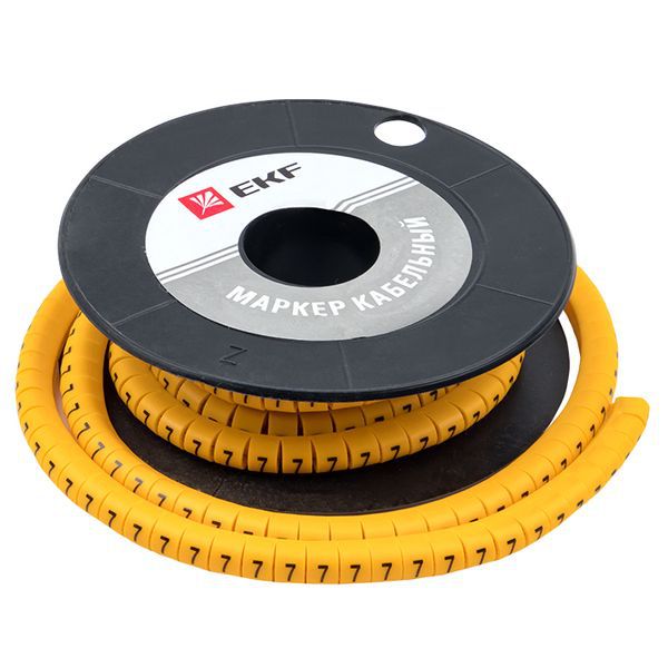 Маркер каб. 4.0кв.мм "7" (ЕС-2) (уп.500шт) EKF plc-KM-4-7 фото в каталоге от BTSprom.by