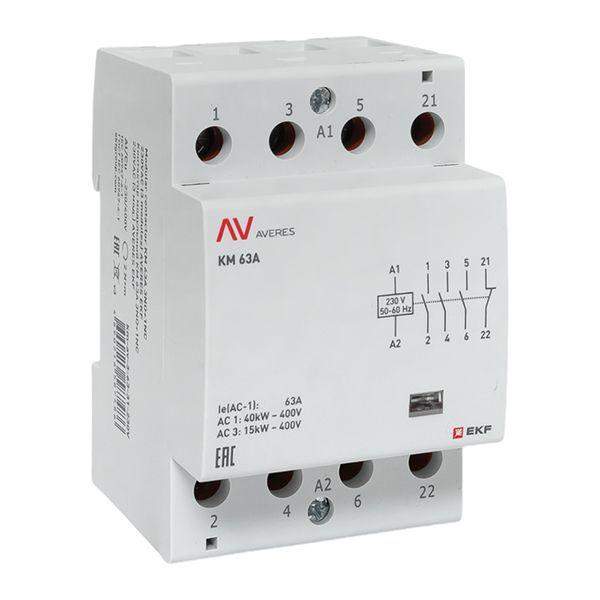 контактор модульный км 63а 3no+1nc 230в ac (3 мод.) averes ekf km-av-3-63-31-230v от BTSprom.by