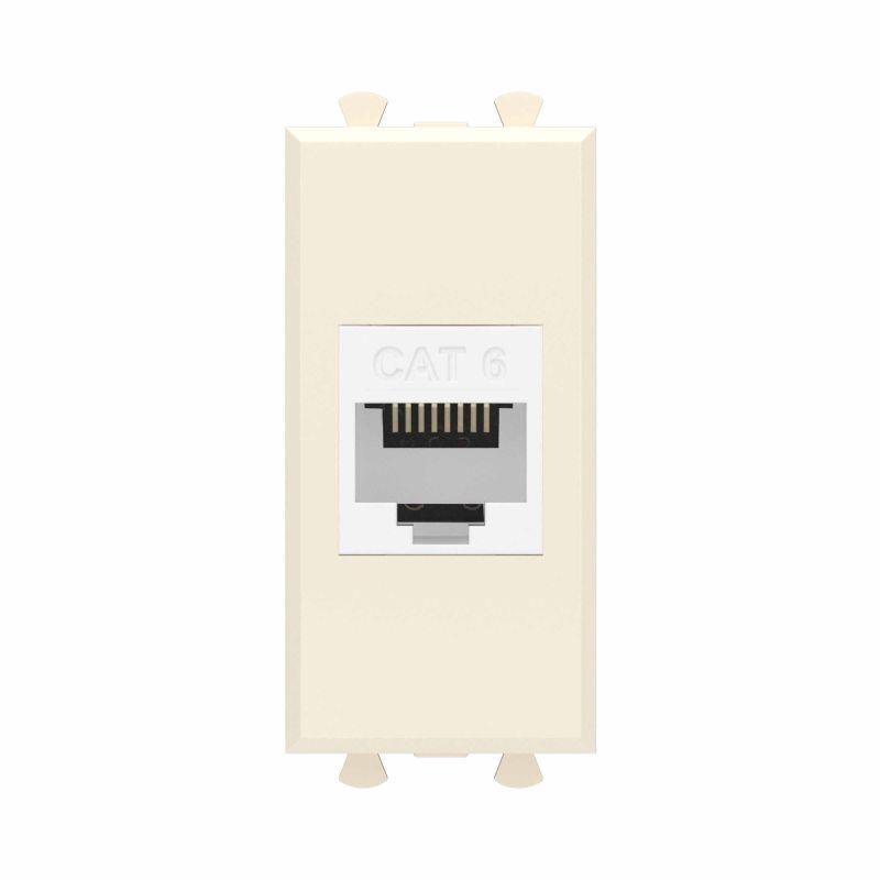 розетка компьютерная 1мод. avanti "ванильная дымка" rj45 кат.6 без шторок модульная механизм dkc 4405691 от BTSprom.by