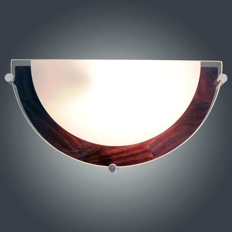  Светильник НББ 06-40 "Полесье" 280х160 М40 1х40Вт E27 IP20 бел./корпус венге /держатель хром (инд. упак.) Элетех 1005205885 фото в каталоге от BTSprom.by