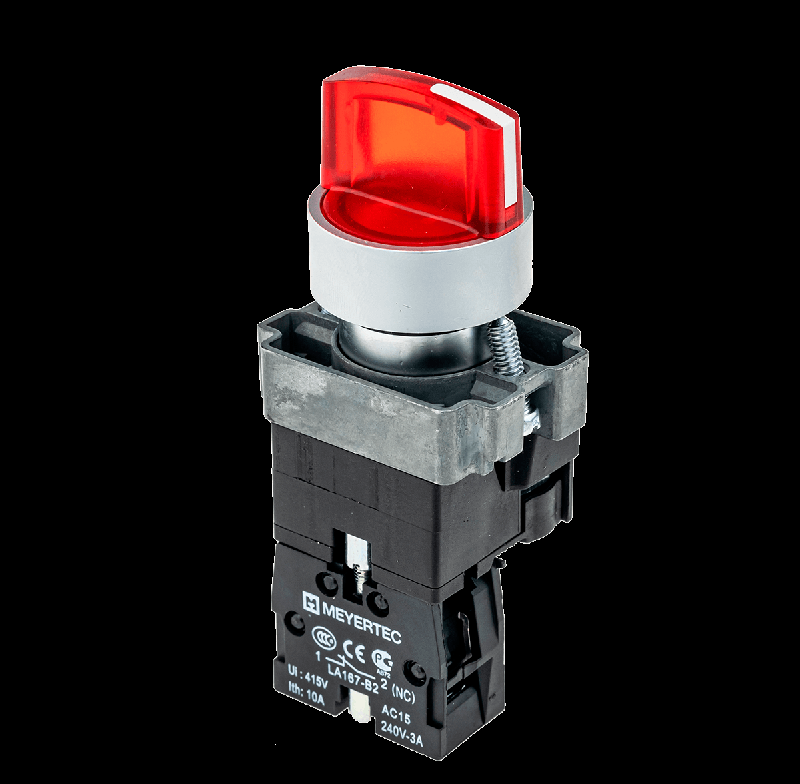 переключатель с led подсветкой 24в ac/dc красн. 3 полож. 1nc фикс. мет. mtb2-bk3461 овен 58220 от BTSprom.by