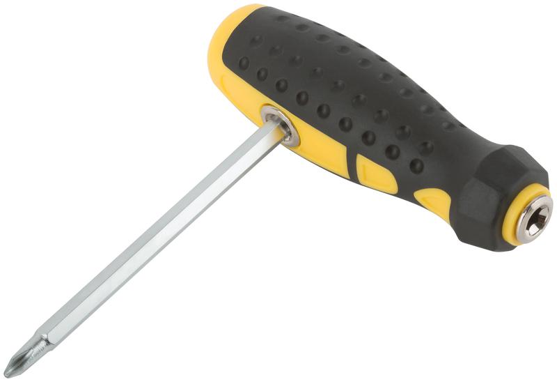  Отвертка с переставным жалом профи прямая и Т-обр. CrV сталь прорезин. ручка 6х130мм РН2/SL6 FIT 56230 фото в каталоге от BTSprom.by