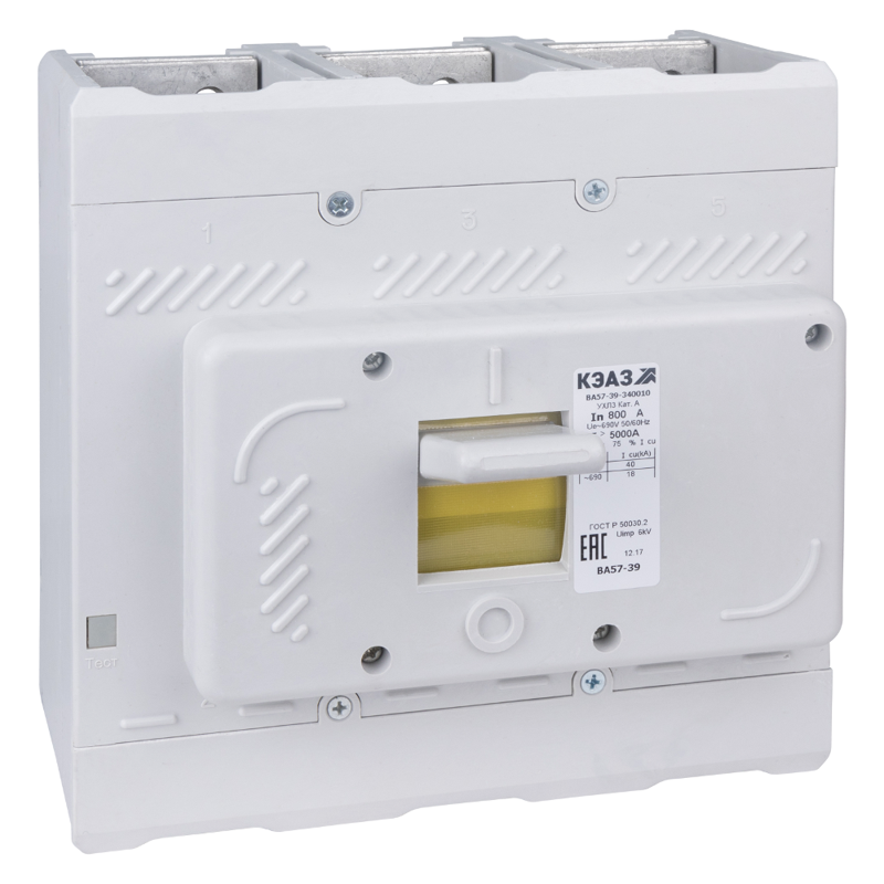  Выключатель автоматический 3п 800А 5000Im 40кА ВА57-39-340010 ОМ4 РЕГ 690В AC КЭАЗ 270353 фото в каталоге от BTSprom.by