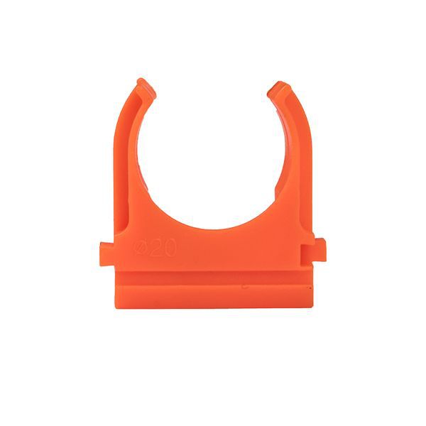  Держатель для труб (клипса) d20мм оранж. (уп.10шт) Plast EKF derj-z-20o фото в каталоге от BTSprom.by