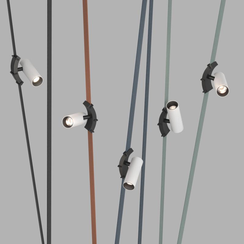  Светильник для трека-ремня Belty Spot 7Вт 3000К IP20 48В DC 35х126.5мм RA90 30град. поворотн. со светодиодом алюм. бел. с черн. DENKIRS 760246 фото в каталоге от BTSprom.by