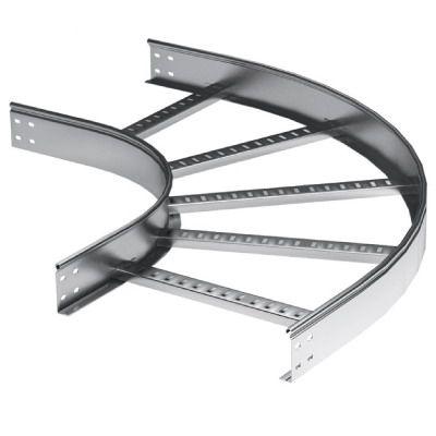 угол горизонтальный 90град. 80х200 r900 в компл. с крепежн. элемент. и соед. пластинами гор. оцинк. dkc lic8920khdz от BTSprom.by