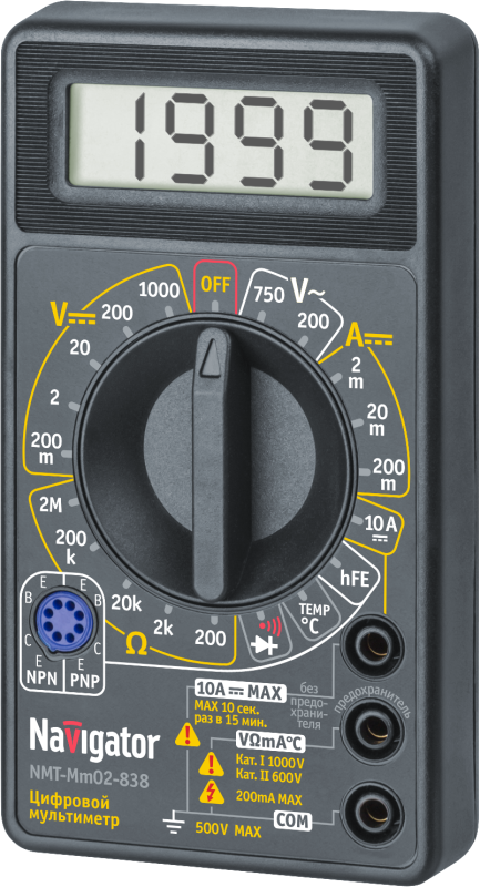 мультиметр 82 432 nmt-mm02-838 (838) navigator 82432 от BTSprom.by