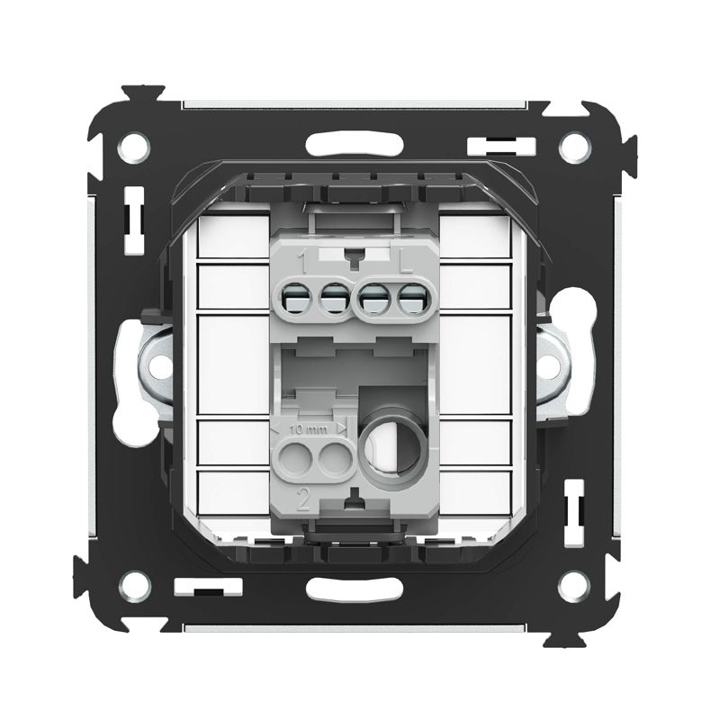  Выключатель 1-кл. 2мод. СП Avanti "Закаленная сталь" 16А сер. DKC 4404103 фото в каталоге от BTSprom.by