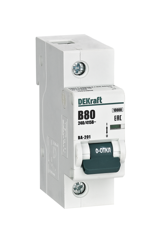 выключатель автоматический 1п b 80а 10ка ва-201 dekraft 13034dek от BTSprom.by