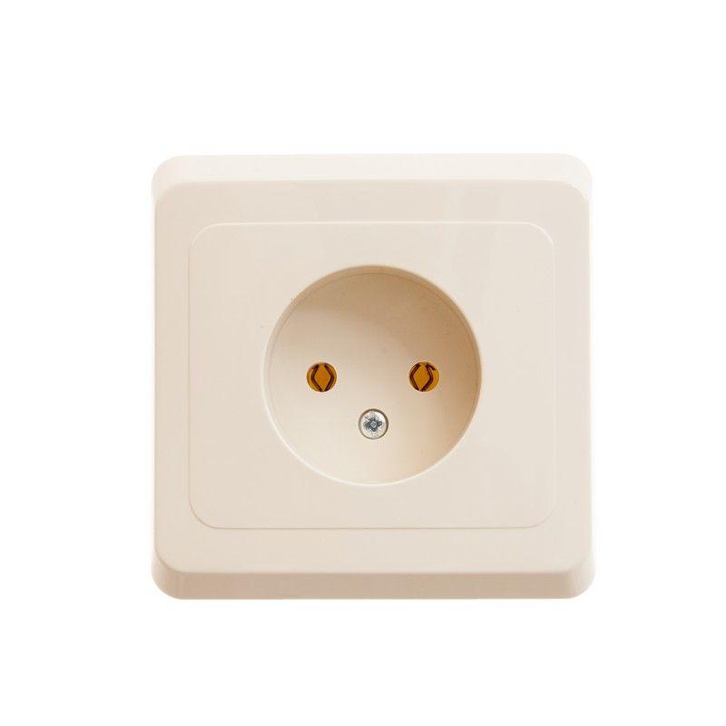  Розетка 1-м СП Этюд 16А IP20 250В без заземл. без защ. шторок крем. SE PC16-001K фото в каталоге от BTSprom.by