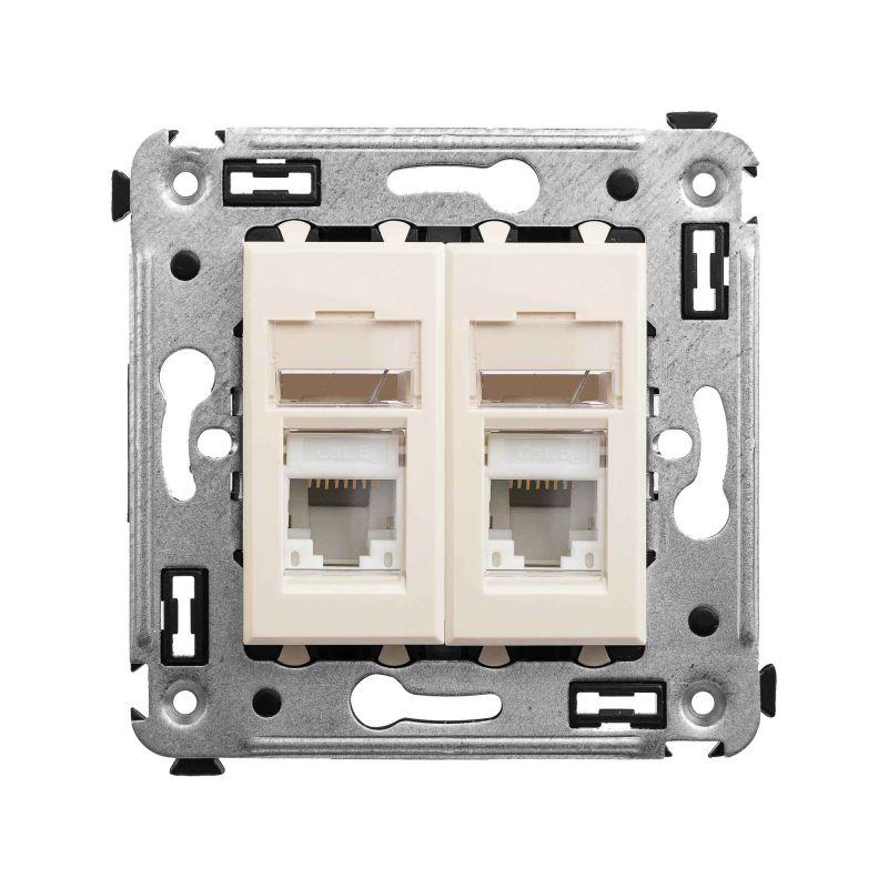 розетка компьютерная 2-м сп avanti "ванильная дымка" rj45 кат.5e dkc 4405464 от BTSprom.by