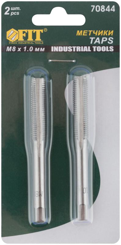  Метчик метрический легированная сталь набор 2шт м8х1.0мм (уп.2шт) FIT 70844 фото в каталоге от BTSprom.by