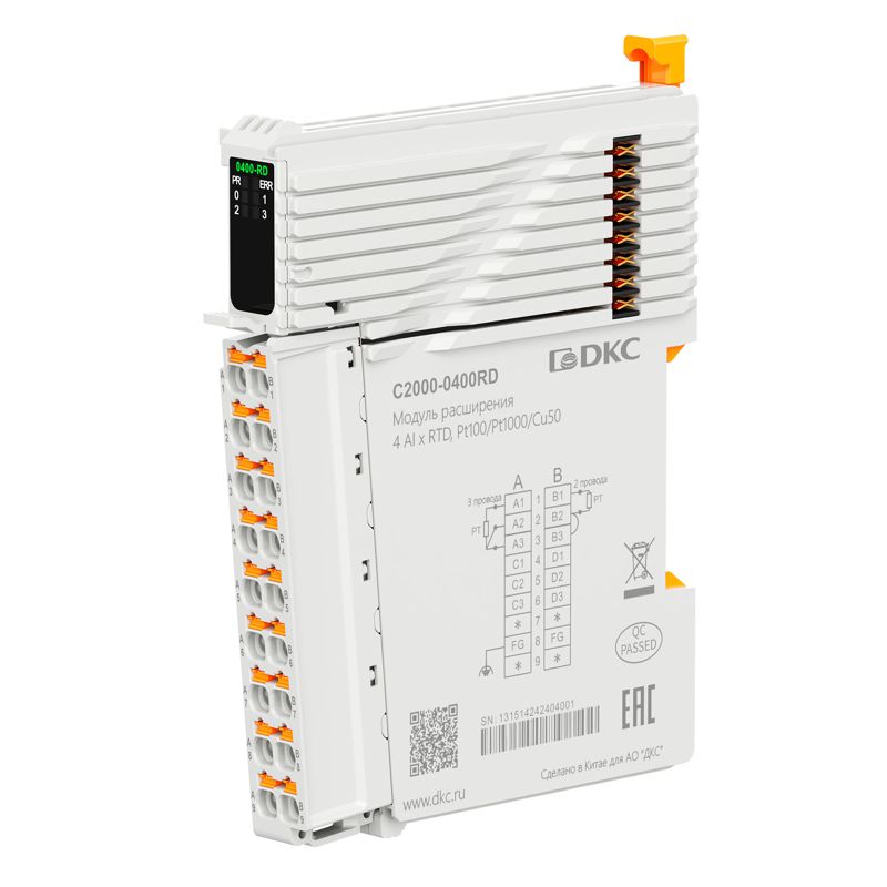 модуль расширения c2000 4 ai - rtd pt100/pt1000/cu50 dkc c2000-0400rd от BTSprom.by