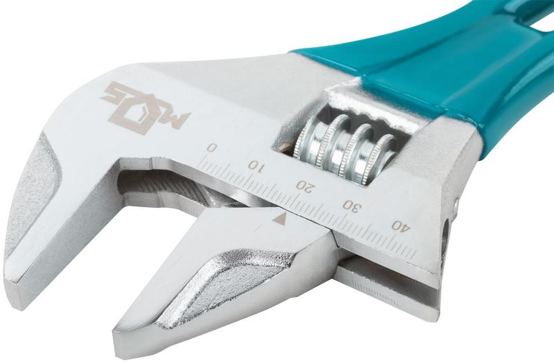  Ключ разводной с тонкими губками пластиковая накладка на ручку 200мм (45мм) MOS 70263М фото в каталоге от BTSprom.by