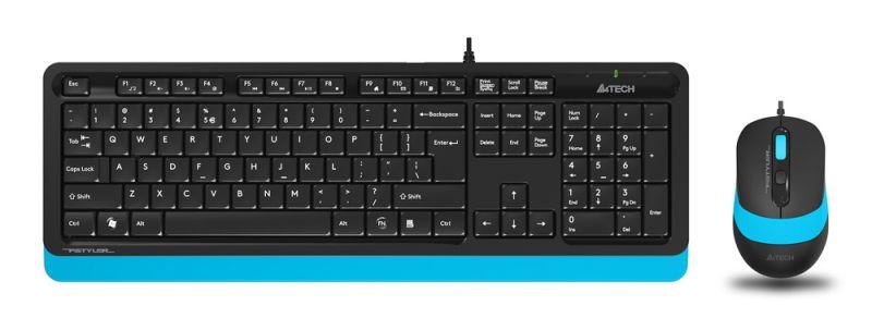 комплект клавиатура+мышь fstyler f1010 клавиатура черн./син. мышь черн./син. usb multimedia f1010 blue a4tech 1147546 от BTSprom.by
