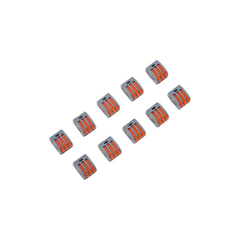  Клемма соединительная многоразовая 3-х проводная 0.08-4кв.мм сер. (блист.10шт) Rexant 06-0201-B10 фото в каталоге от BTSprom.by