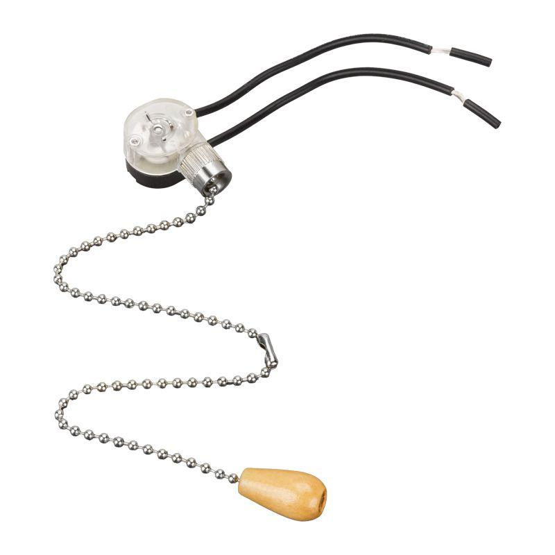  Выключатель для настенного светильника с проводом и деревянным наконечником silver (пакет боб) Rexant 32-0103 фото в каталоге от BTSprom.by