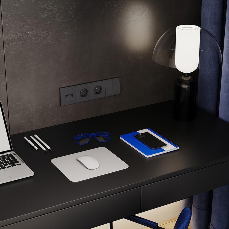  Выключатель 2-кл. СП S70 10А механизм графит Voltum VLS020107 фото в каталоге от BTSprom.by