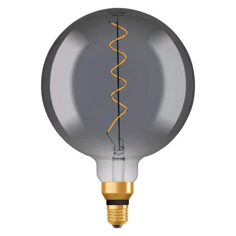 лампа светодиодная филаментная vintage 1906 led dim cl globe200 fil smoke 12 dim 5w/818 5вт тепл. бел. e27 диммир. зол. дым. osram 4058075270046 от BTSprom.by