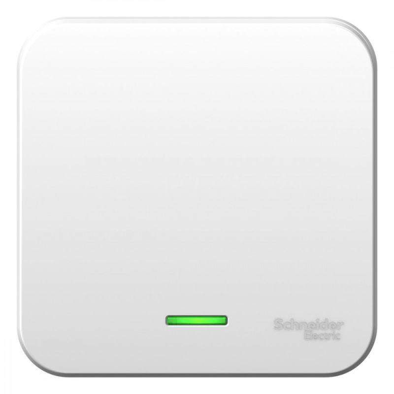 выключатель 1-кл. оп blanca 6а ip20 (сх. 1) 250в с подсветкой с изолир. пластиной бел. se blnva061111 от BTSprom.by