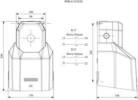 Педаль с защитной крышкой две скорости (2x(1НО+1НЗ)) (с возм. подкл. аксессуаров) EMAS PDKA11GX20 фото в каталоге от BTSprom.by