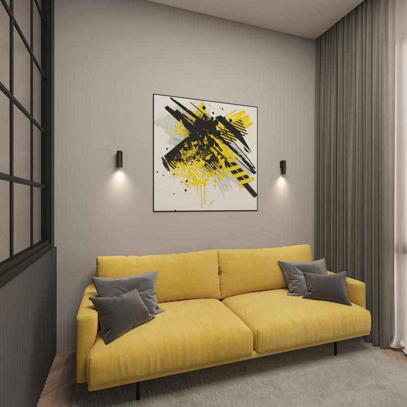  Светильник 15Вт GU10 IP20 LED настен. алюм. черн. DENKIRS 723061 фото в каталоге от BTSprom.by