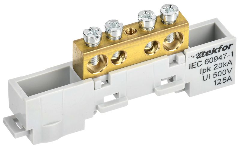 шина l "фаза" неизол. на универс. держ. 8х12-4-ср tekfor iek tf-nn20-04-dl-k03 от BTSprom.by