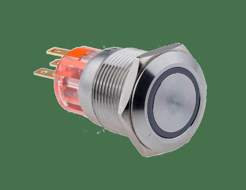 кнопка ip67 с подсветкой син. с возвратом 1no+1nc 220в ac mt67-r220b11 овен 107350 от BTSprom.by