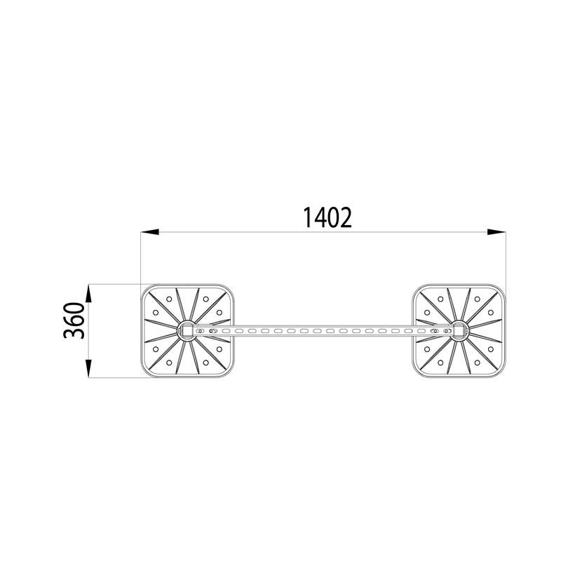  Конструкция опорная для горизонт. прямоугол. воздуховодов и метал. лотков кабеленесущих систем TECHNORAPTOR FOOT 1000х1500 HD КМ TR0295 фото в каталоге от BTSprom.by