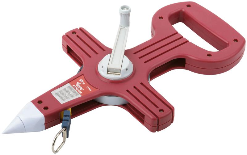  Рулетка геодезическая 30м стальная лента открытый пластик. корпус красн. КУРС 17763 фото в каталоге от BTSprom.by