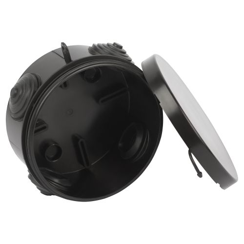  Коробка распаячная ОП 85х40мм с гермовводами 4 входа IP54 черн. KOR-85-40-4g-B Эра Б0061801 фото в каталоге от BTSprom.by