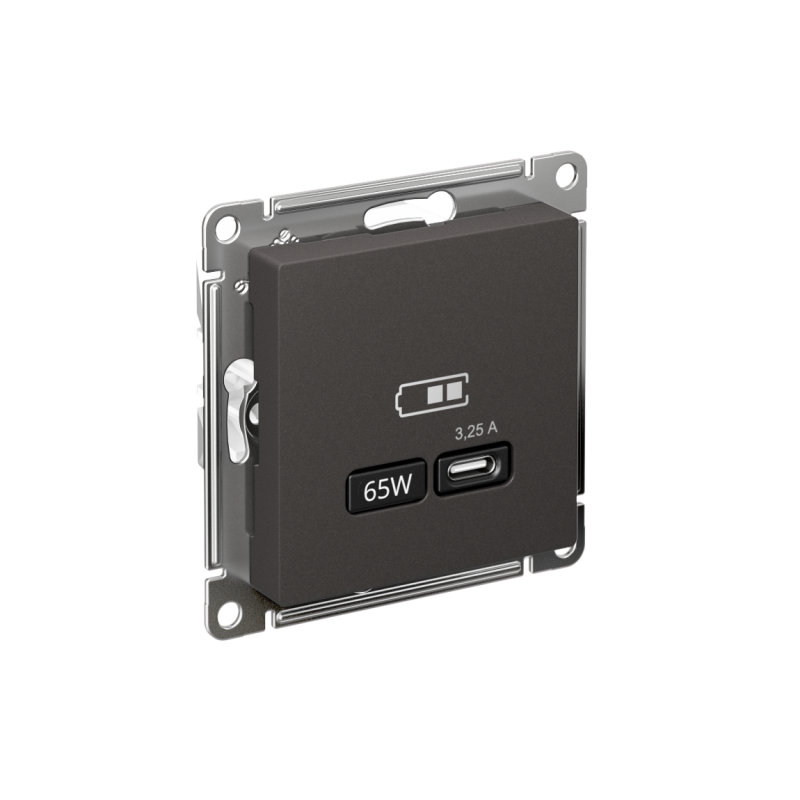 розетка usb atlasdesign тип c 65вт высокоскор. зу qc pd механизм базальт se atn001427 от BTSprom.by