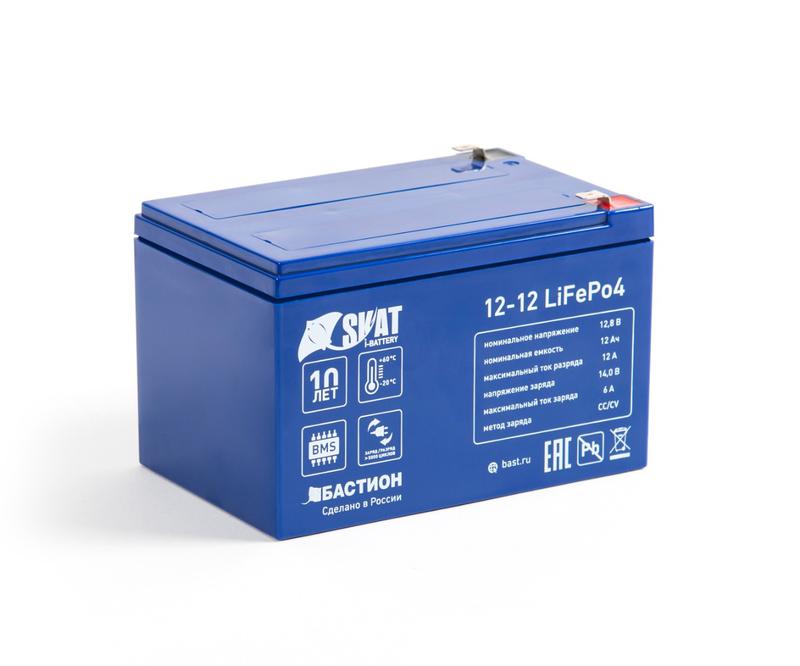 аккумулятор 12в 12 а.ч li-ion skat i-battery 12-12 lifepo4 бастион 646 от BTSprom.by