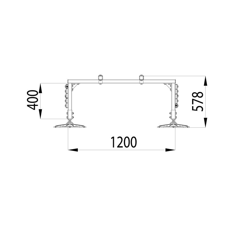  Конструкция опорная для установки оборудования TECHNORAPTOR FOOT 1200х5000 тип 2 HD КМ TR0228 фото в каталоге от BTSprom.by