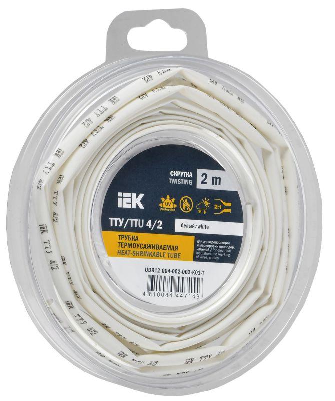 трубка термоусадочная тту нг-ls 4/2 бел. (уп.2м) iek udr12-004-002-002-k01-t от BTSprom.by