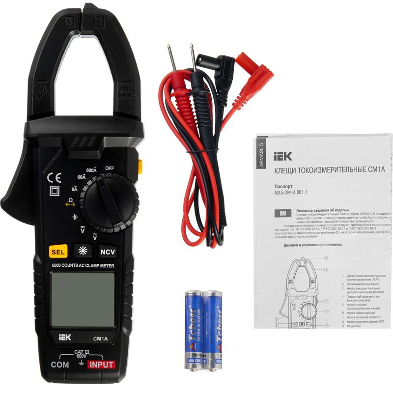  Клещи токоизмерительные CM1A ARMA2L 5 IEK A2L5-CM11-01 фото в каталоге от BTSprom.by